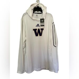 Adidas Washington Huskies long sleeved‎ hooded training tee size M